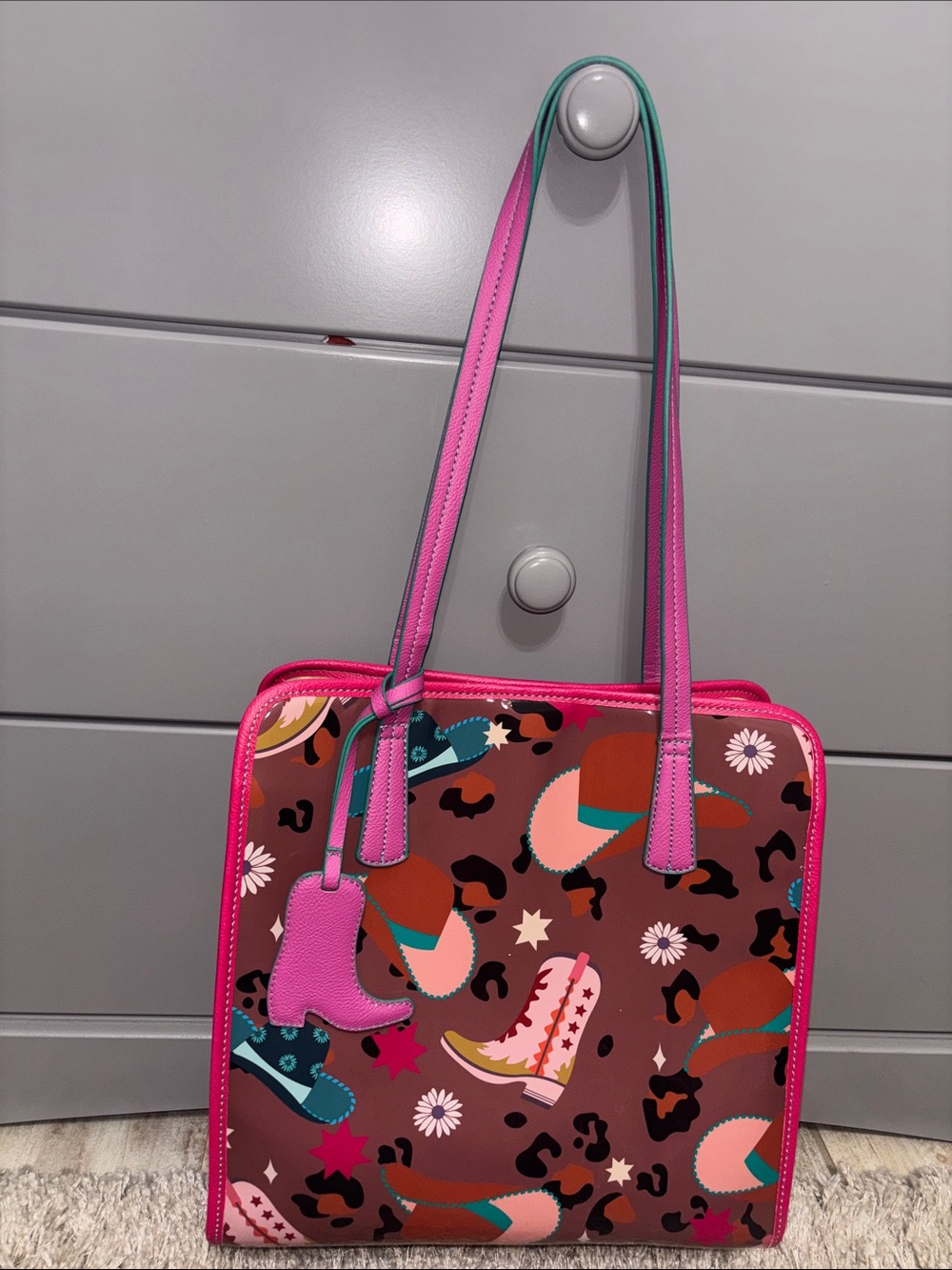 Western Bag Leopard Cowgirl Boots Cowboy Hat Floral Catchfly Studios Jelly Bag